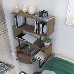 Decorotika Adriana 4 Tier Black and Oud Bookcase - Size: 124.5 x 91.5 x 29.5cm - Multi - Wilko - thumbnail 4
