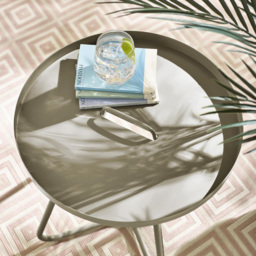 Furniturebox Agen Green Metal Outdoor Round Side Table - Size: 47 x 44 x 44cm - Wilko - thumbnail 5
