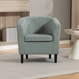 Artemis Home Beulah Duck Egg Fabric Accent Chair - Size: Single - Wilko - thumbnail 4