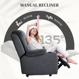 HOMCOM Black Microfibre Recliner Chair with Adjustable Leg Rest and Cup Holders - Size: Single - Wilko - thumbnail 6