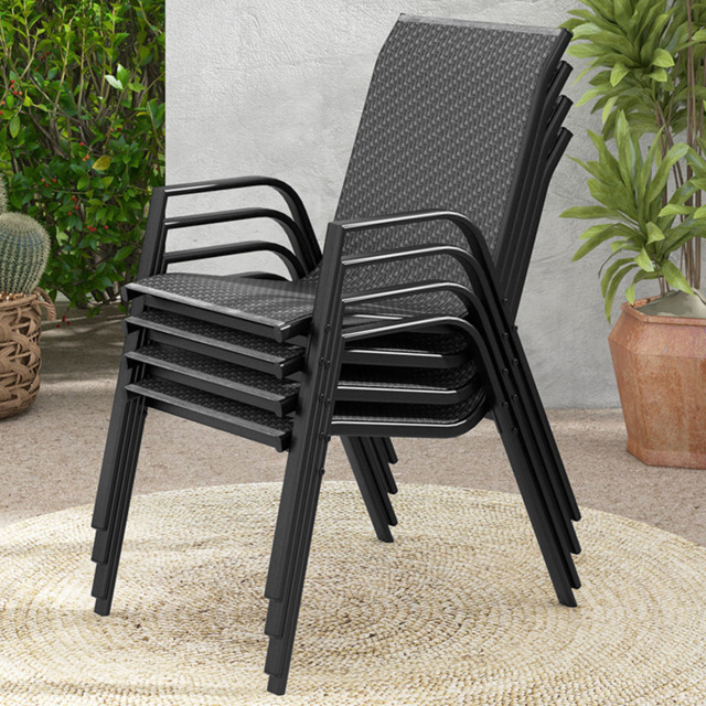 Costway 4 Seater Brown Rattan Patio Chair - Wilko - image 1