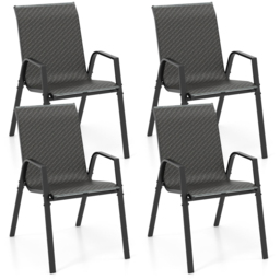 Costway 4 Seater Brown Rattan Patio Chair - Wilko - thumbnail 3