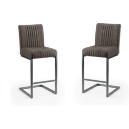 Julian Bowen Brooklyn Charcoal Grey Bar Stool Set of 2 - Wilko - thumbnail 3