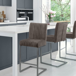 Julian Bowen Brooklyn Charcoal Grey Bar Stool Set of 2 - Wilko - thumbnail 7