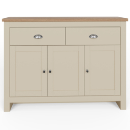 GFW Lancaster 3 Door 2 Drawer Cream Large Sideboard - Size: 35 x 111 x 82cm - Wilko - thumbnail 5