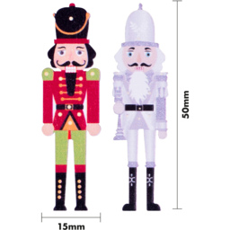 St Helens Red and Liliac Wooden Nutcracker Stickers 12 Pack - Size: 1 x 1 x 5cm - Multi - Wilko - thumbnail 6