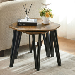 Vida Designs Brooklyn Dark Wood Nest of Tables Set of 3 - Wilko - thumbnail 6