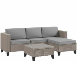 Outsunny 4 Seater Brown Rattan Sofa Lounge Set - Wilko - thumbnail 3