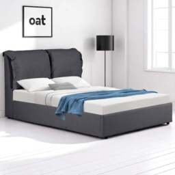 OAT Home Chester King Size Charcoal Grey Ottoman Bed - Wilko - thumbnail 1