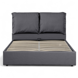 OAT Home Chester King Size Charcoal Grey Ottoman Bed - Wilko - thumbnail 4