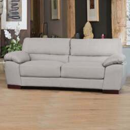 Westbrook 3 Seater Smoke Textured Fabric Sofa - Grey - Artemis Home - Wilko - thumbnail 1