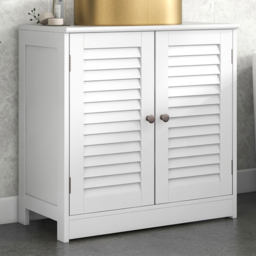 Costway 2 Door White Freestanding Bathroom Vanity Cabinet - Size: 60 x 30 x 60cm - Wilko - thumbnail 1