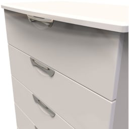 Crowndale Camden 5 Drawer Kashmir Gloss Chest of Drawers Ready Assembled - Cream - Wilko - thumbnail 6
