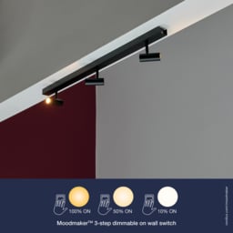 Nordlux Omari 3 Spot Black Spot Light - Size: 12 x 12 x 3.5cm - Wilko - thumbnail 5