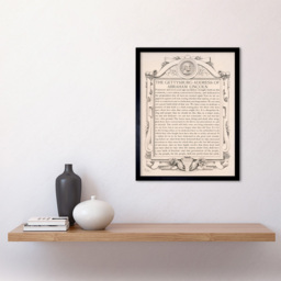 Artery8 USA President Abraham Lincoln Gettysburg Address Framed Wall Art Print 30 x 41cm - Size: 43.3 x 33.3 x 1.5cm - Cream - Wilko - thumbnail 3