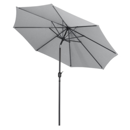 Living and Home Light Grey Round Crank and Tilt Parasol with Round Base 3m - Wilko - thumbnail 4