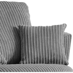 Portland Luxor Grey Jumbo Cord Swivel Chair - Size: Single - Wilko - thumbnail 5