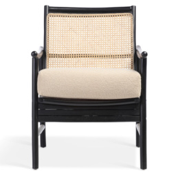 Desser Borneo Black Boucle Rattan Chair - Size: Single - Desser Furniture - Wilko - thumbnail 4