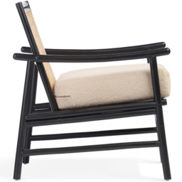 Desser Borneo Black Boucle Rattan Chair - Size: Single - Desser Furniture - Wilko - thumbnail 5