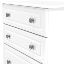 Crowndale Pembroke 4 Drawer Matt White Deep Chest of Drawers Ready Assembled - White Matt - Wilko - thumbnail 6