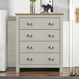 Lexington 4 Drawer Grey Chest of Drawers - Wilko - thumbnail 5