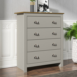 Lexington 4 Drawer Grey Chest of Drawers - Wilko - thumbnail 6