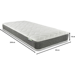 Starlight Beds European Single Grey Hybrid Deep Memory Foam and Spring Mattress - Wilko - thumbnail 7