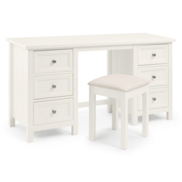 Julian Bowen Maine 6 Drawer Surf White Dressing Table - Size: 44 x 145 x 74cm - Wilko - thumbnail 6