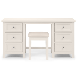 Julian Bowen Maine 6 Drawer Surf White Dressing Table - Size: 44 x 145 x 74cm - Wilko - thumbnail 5
