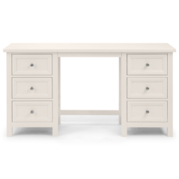 Julian Bowen Maine 6 Drawer Surf White Dressing Table - Size: 44 x 145 x 74cm - Wilko - thumbnail 4