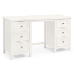 Julian Bowen Maine 6 Drawer Surf White Dressing Table - Size: 44 x 145 x 74cm - Wilko - thumbnail 3