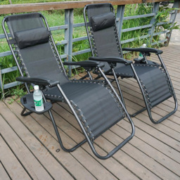 Eurotrade Set of 2 Black Zero Gravity Recliner Chair - Size: 1 Seater - Multi - Wilko - thumbnail 1