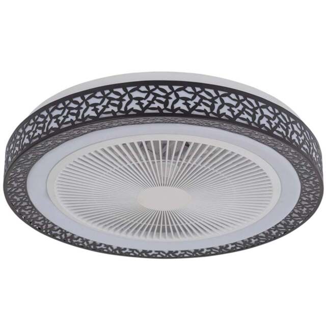 Living and Home Black Round Acrylic LED Ceiling Fan Light 20 inch - Size: 22 x 50 x 50cm - Wilko - image 1