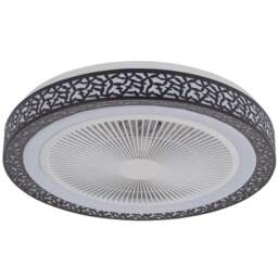 Living and Home Black Round Acrylic LED Ceiling Fan Light 20 inch - Size: 22 x 50 x 50cm - Wilko