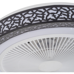 Living and Home Black Round Acrylic LED Ceiling Fan Light 20 inch - Size: 22 x 50 x 50cm - Wilko - thumbnail 4
