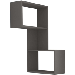 Decortie Part 3 Shelf Anthracite Wall Mounted Corner Shelf - Size: 82 x 47 x 20cm - Black - Wilko - thumbnail 3