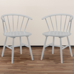 Julian Bowen Modena Set of 2 Grey Dining Chair - Wilko - thumbnail 1