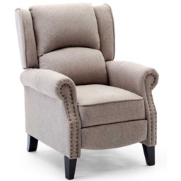 Furniture Online Charlotte Pumice Modern Pushback Recliner Chair - Size: 103 x 75 x 83cm - Wilko - thumbnail 3