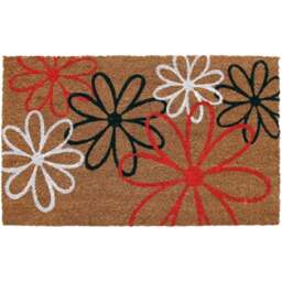Coco & Coir Bloom Three Coir Door Mat 45 x 75cm - n/a - Coco & Coir ® - Wilko