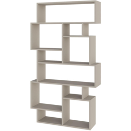 Decortie Karmato 10 Shelf Sandstone Asymmetric Tall Freestanding Bookcase - Cream - Wilko - thumbnail 3