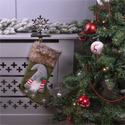 St Helens Luxury Green Gonk Christmas Stocking - Size: 420 x 235 x 15cm - Wilko - thumbnail 3