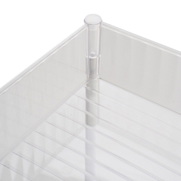 Living and Home 4 Shelf Clear Striped Rolling Storage Cart - Size: 90.3 x 38 x 25.7cm - Wilko - thumbnail 5