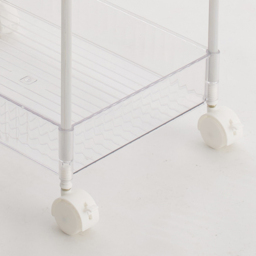 Living and Home 4 Shelf Clear Striped Rolling Storage Cart - Size: 90.3 x 38 x 25.7cm - Wilko - thumbnail 7