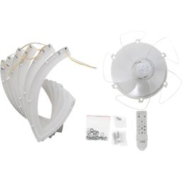 Living and Home White Flower Shaped LED Ceiling Mount Fan Light with 6 Speeds 30 inch - Size: 16 x 78 x 78cm - Wilko - thumbnail 7