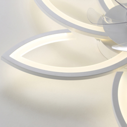 Living and Home White Flower Shaped LED Ceiling Mount Fan Light with 6 Speeds 30 inch - Size: 16 x 78 x 78cm - Wilko - thumbnail 5