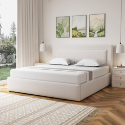 Artemis Home Weston Super King Size Beige Linen Upholstered Ottoman Bed - Wilko - thumbnail 6