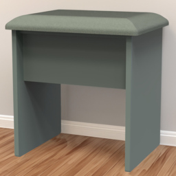 Crowndale Reed Green Dressing Table Stool - Wilko - thumbnail 1