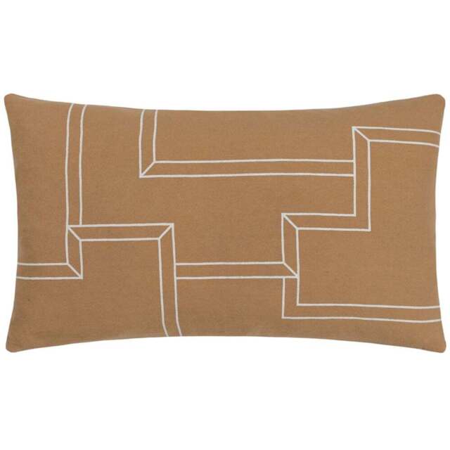 Hoem Marzena Toffee Geometric Cushion - Size: 50 x 30 cm - Multi - Wilko - image 1