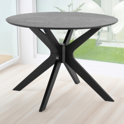 Florence Duncan 4 Seater Round Dining Table Black - Furniture To Go - Wilko