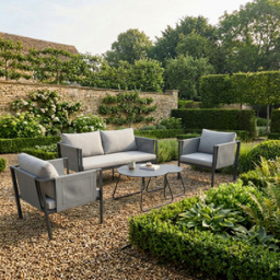 6 Piece Sicily Sofa Set - Grey - Wilko
